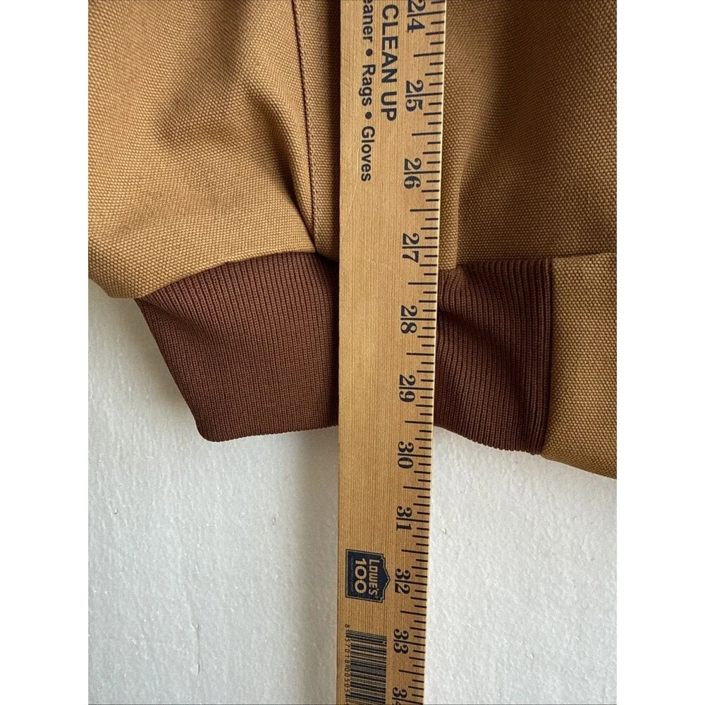 NWT VTG 1997 Carhartt Mens XL Tall JR116 Hooded Full Zip Brown Distressed Jacket